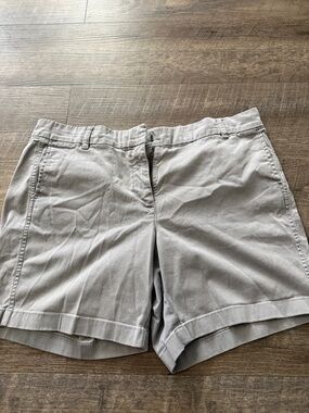 J. Crew Light Gray Women's Chino Bermuda Shorts